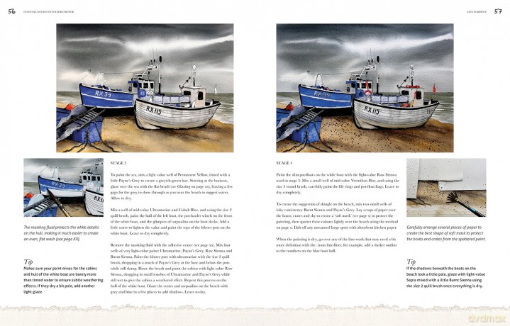 Coastal Scenes in Watercolour: Techniques and Tutorials for the Complete Beginner (Art Techniques) - Lois Davidson [KSIĄŻKA]