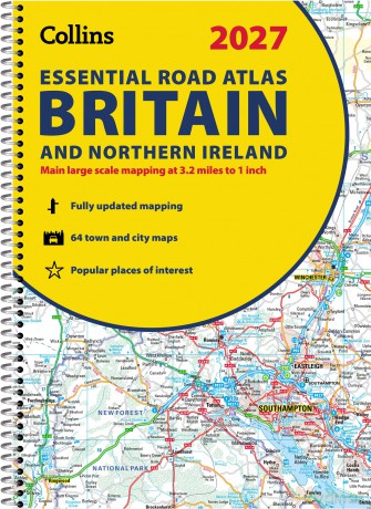 Collins Essential Road Atlas Britain and Northern Ireland 2027 (A4 Spiral): Clear, easy-to-read mapping (Collins Road Atlas) - Collins Maps [KSIĄŻKA]
