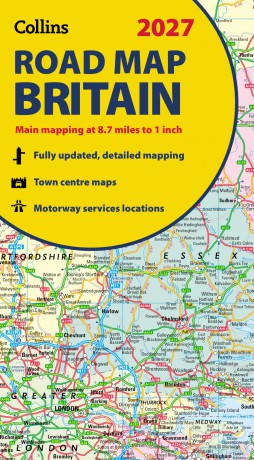 Collins Road Map of Britain 2027 (Folded Map): Clear, easy-to-read mapping (Collins Road Atlas) - Collins Maps [KSIĄŻKA]