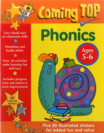 Coming Top: Phonics - Ages 5-6: 60 Gold Star Stickers - Plus 30 Illustrated Stickers for Added Fun and Value: Get a Head Start on Classroom Skills - With Stickers! - Louisa Somerville [KSIĄŻKA]