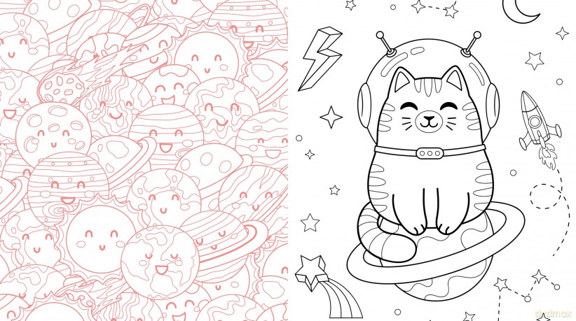 Cosmic Cuties Coloring Book: Color Adorable Out-of-This-World Adventures - More than 100 pages to color! (Chartwell Coloring Books) - Chartwell Books (Ed) [KSIĄŻKA]