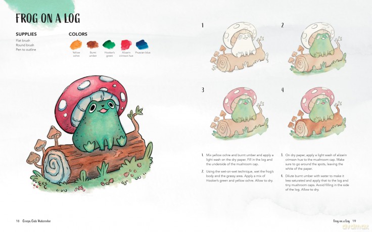 Creepy Cute Watercolor: Learn to Paint Hauntingly Adorable Oddities-Includes Watercolor Paper with Ready-to-Paint Sketches-No Drawing Required! - Stephanie Bayles [KSIĄŻKA]