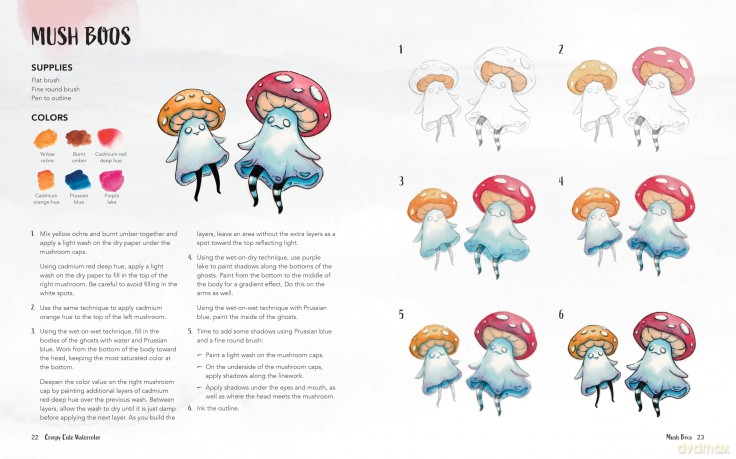 Creepy Cute Watercolor: Learn to Paint Hauntingly Adorable Oddities-Includes Watercolor Paper with Ready-to-Paint Sketches-No Drawing Required! - Stephanie Bayles [KSIĄŻKA]
