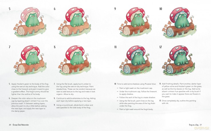 Creepy Cute Watercolor: Learn to Paint Hauntingly Adorable Oddities-Includes Watercolor Paper with Ready-to-Paint Sketches-No Drawing Required! - Stephanie Bayles [KSIĄŻKA]