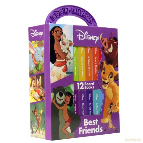 Disney Lion King, Moana, and more! - Best Friends My First Library Board Book Block 12-Book Set - PI Kids - Disney [KSIĄŻKA]