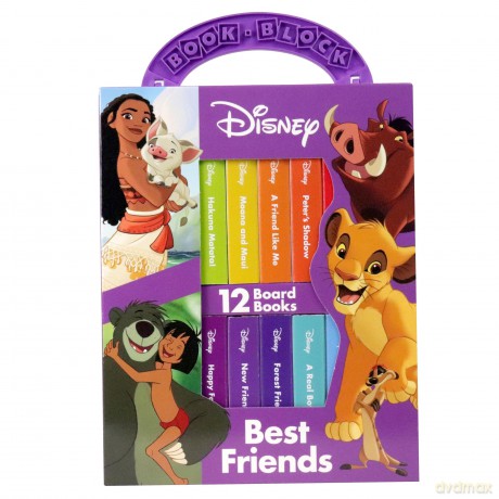 Disney Lion King, Moana, and more! - Best Friends My First Library Board Book Block 12-Book Set - PI Kids - Disney [KSIĄŻKA]