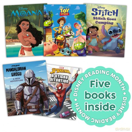 Disney Reading Collection: Five storybooks featuring Stitch, Moana, Spider-Man and more to celebrate Disney Reading Month! [KSIĄŻKA]