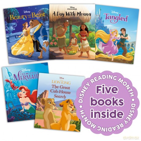 Disney Reading Collection: Five storybooks featuring The Little Mermaid, Beauty and the Beast and more to celebrate Disney Reading Month! [KSIĄŻKA]