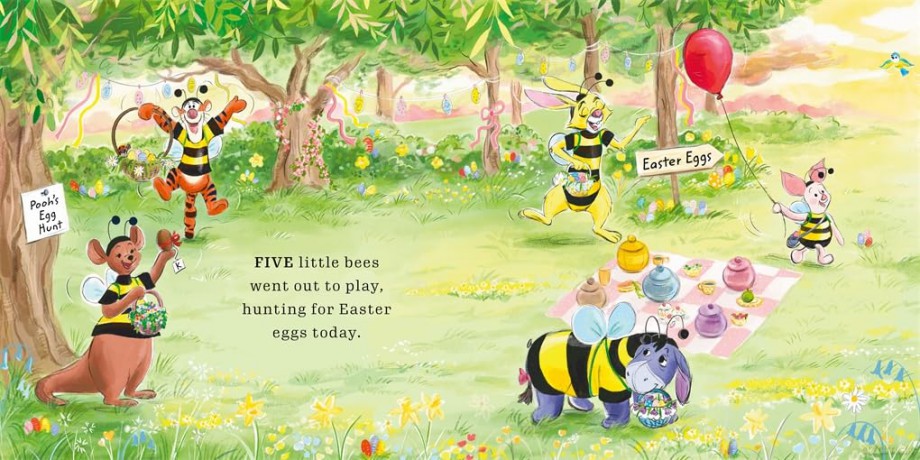Disney Winnie the Pooh: Five Little Bees: A lift-the-flap picture book: Lift the flaps to find the bees! - Georgina Kyriacou [KSIĄŻKA]