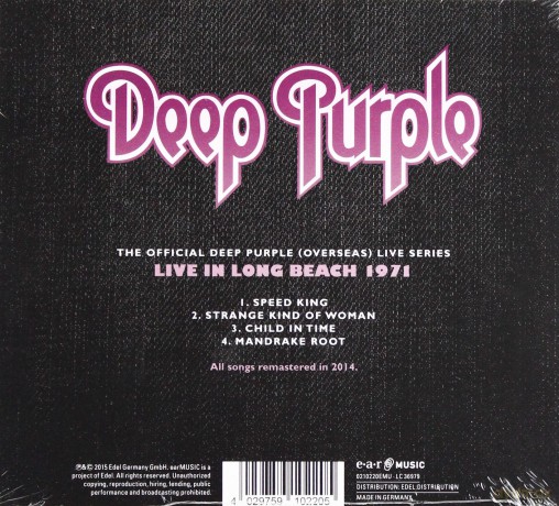 Deep Purple: Long Beach 1971 (digipack) [CD]