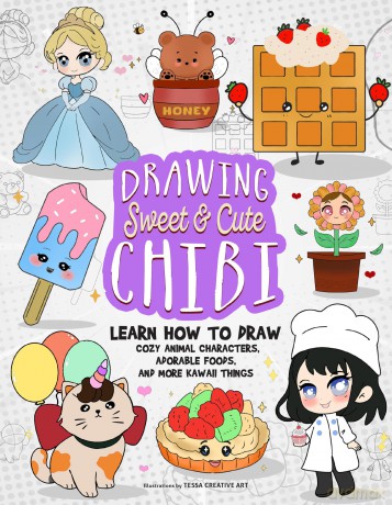 Drawing Sweet and Cute Chibi: Learn How to Draw Cozy Animal Characters, Adorable Foods, and More Kawaii Things (How to Draw Books) - Tessa Creative Art [KSIĄŻKA]