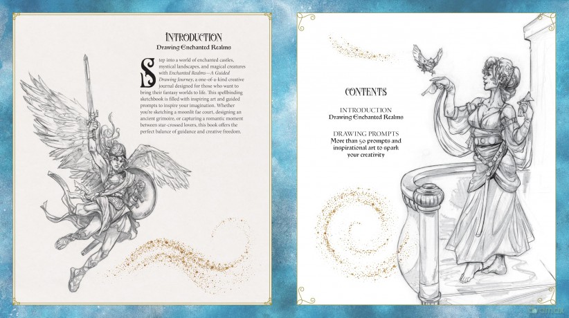 Enchanted Realms - A Guided Drawing Journey: An Interactive Sketchbook to Create Characters, Creatures, and Places of Dark Romance - With 50+ prompts and art to spark your creativity - Walter Foster Creati [KSIĄŻKA]