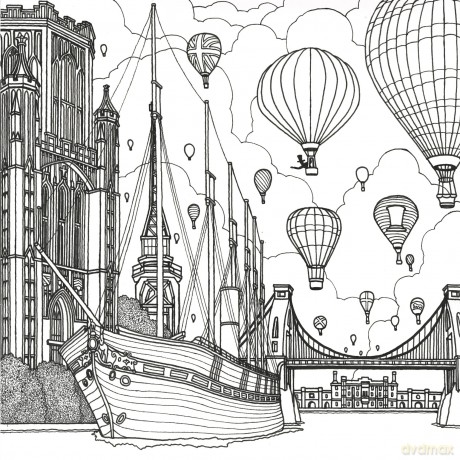 Enchanting British Cities Colouring Book - Leo Park [KSIĄŻKA]