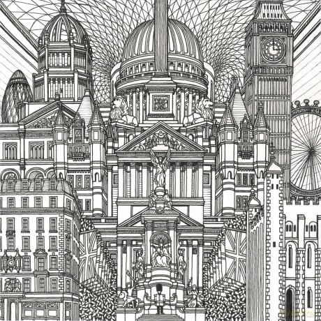 Enchanting British Cities Colouring Book - Leo Park [KSIĄŻKA]