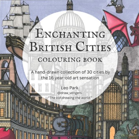 Enchanting British Cities Colouring Book - Leo Park [KSIĄŻKA]