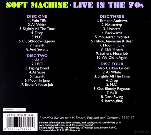 Soft Machine: Live In The 70's (BOX) [4CD]
