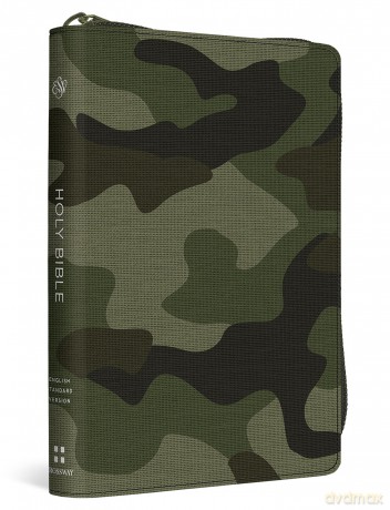 ESV Compact Bible (Canvas with Zipper, Camo Design) [KSIĄŻKA]