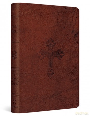 ESV Compact Bible (TruTone, Walnut, Weathered Cross Design) [KSIĄŻKA]