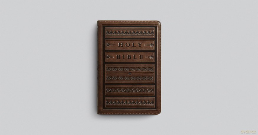 ESV Giant Print Personal Size Bible, Red Letter (TruTone, Brown, Engraved Mantel Design) [KSIĄŻKA]