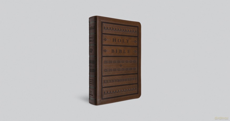 ESV Giant Print Personal Size Bible, Red Letter (TruTone, Brown, Engraved Mantel Design) [KSIĄŻKA]