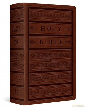ESV Giant Print Personal Size Bible, Red Letter (TruTone, Brown, Engraved Mantel Design) [KSIĄŻKA]