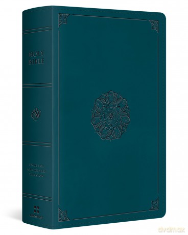 ESV Giant Print Personal Size Bible, Red Letter (TruTone, Deep Teal, Emblem Design) [KSIĄŻKA]