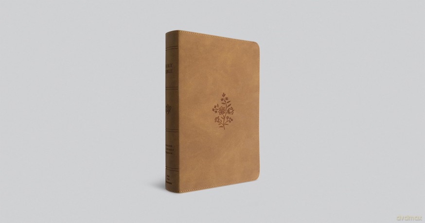 ESV Giant Print Personal Size Bible, Red Letter (TruTone, Nubuck Caramel, Wildflower Design) [KSIĄŻKA]
