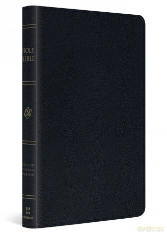 ESV Large Print Thinline Bible (Genuine Leather, Black) [KSIĄŻKA]