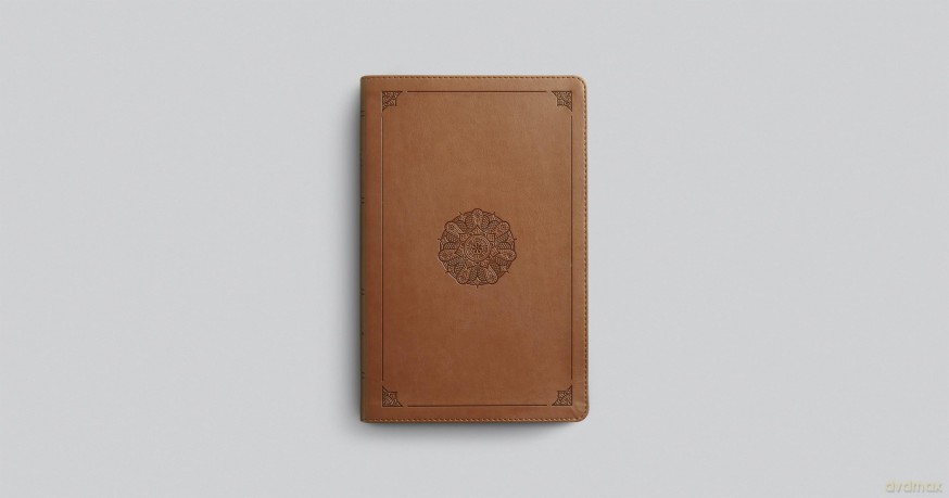 ESV Large Print Thinline Bible (TruTone, English Saddle, Emblem Design) [KSIĄŻKA]