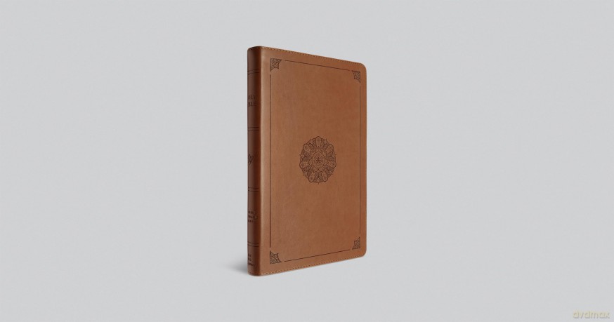 ESV Large Print Thinline Bible (TruTone, English Saddle, Emblem Design) [KSIĄŻKA]