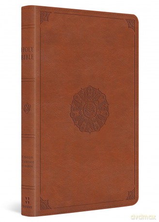 ESV Large Print Thinline Bible (TruTone, English Saddle, Emblem Design) [KSIĄŻKA]