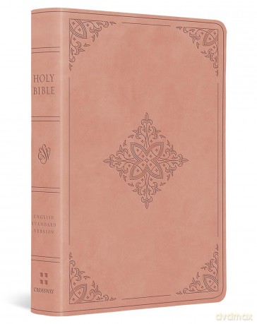 ESV Value Large Print Compact Bible (TruTone, Blush Rose, Fleur-de-lis Design) [KSIĄŻKA]