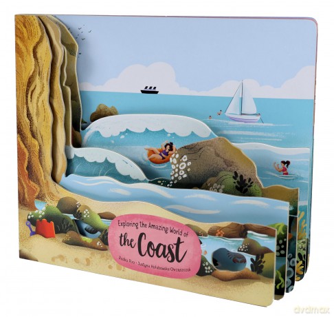Exploring the Amazing World of the Coast (Happy Fox Books) Seek-and-Find Seaside Adventure Picture Book for Kids Ages 5-10 - Seashells, Hermit Crabs, Coral Reefs, Jellyfish, and More (Peek Inside) - Radka Piro [KSIĄŻKA]