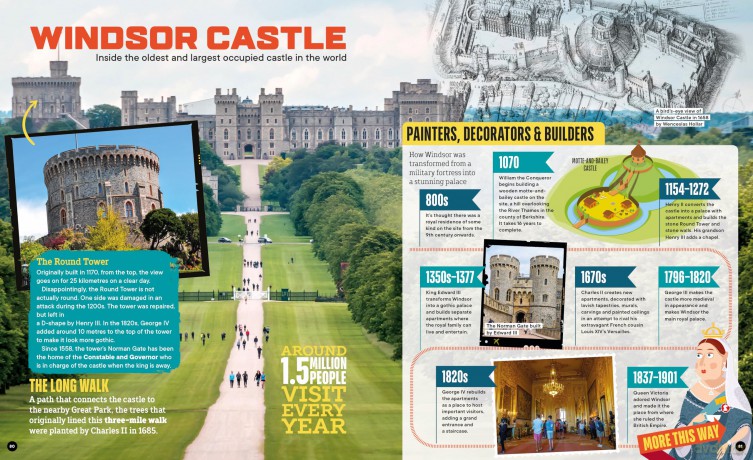 Factology: Castles: Open Up A World Of Information! - Button Books [KSIĄŻKA]