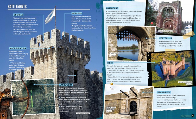 Factology: Castles: Open Up A World Of Information! - Button Books [KSIĄŻKA]