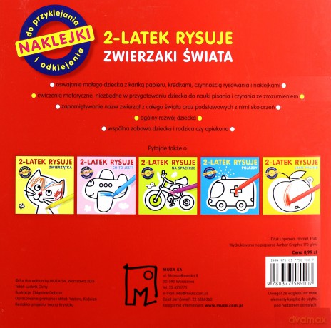 2-latek rysuje. Zwierzaki świata [KSIĄŻKA]