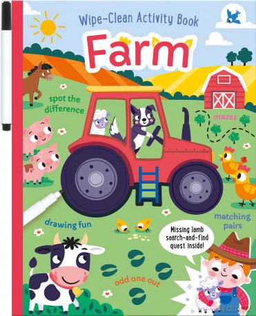 Farm Wipe-Clean Activity Book: Reusable Drawing and Activity Fun - Will Putnam [KSIĄŻKA]