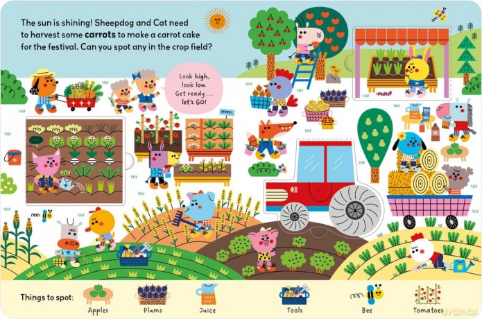 Farm: A fun and interactive lift-the-flap search-and-find board book (Peek and Play) - Pat-A-Cake [KSIĄŻKA]