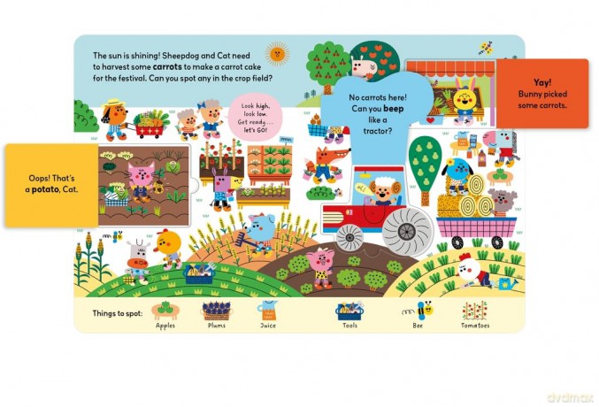 Farm: A fun and interactive lift-the-flap search-and-find board book (Peek and Play) - Pat-A-Cake [KSIĄŻKA]