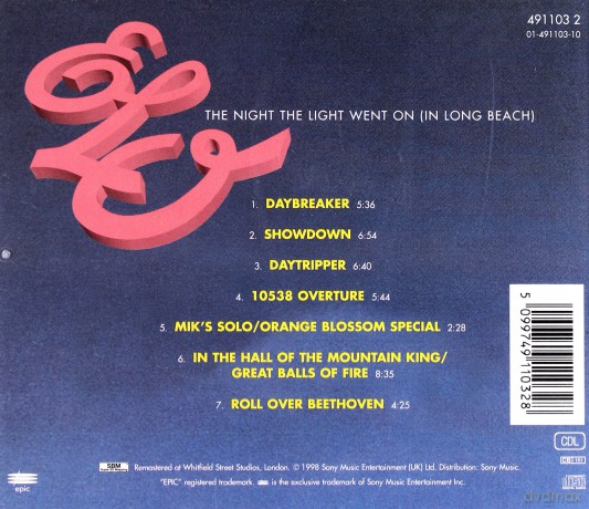 Electric Light Orchestra (ELO): The Night The Light Went On (In Long Beach) [CD]