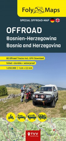 FolyMaps OFFROAD Bosnia and Herzegovina 1:250 000: Special map with over 60 off-road tracks - Martin Schempp [KSIĄŻKA]