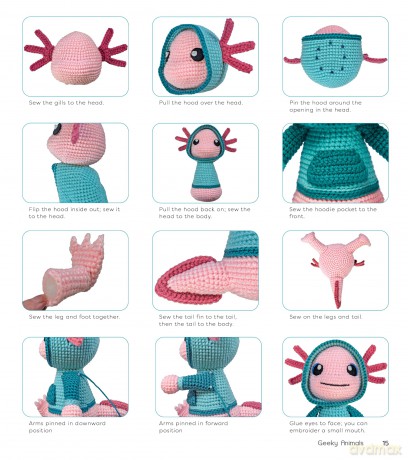 Geeky Amigurumi: Cute Gamer and Cosplay Critters to Crochet - Ashli Hayes [KSIĄŻKA]