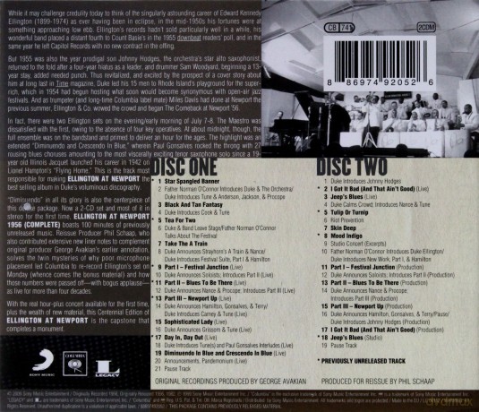 Duke Ellington: Ellington At Newport 1956 (Complete) [2CD]