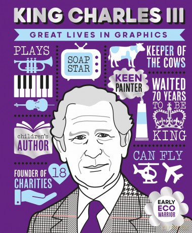 Great Lives in Graphics: King Charles III - Button Books [KSIĄŻKA]
