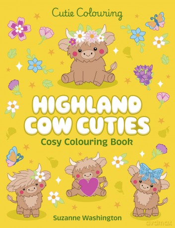 Highland Cow Cuties Colouring Book: The Relaxing Colouring Book Full of Adorable Highland Cows - Suzanne Washington [KSIĄŻKA]