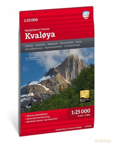 Hoyfjellskart Tromso: Kvaloya 1:25000 (High alpine map) [KSIĄŻKA]
