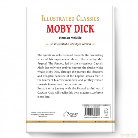 Illustrated Classics - Moby Dick: Abridged Novels With Review Questions - Wonder Books [KSIĄŻKA]