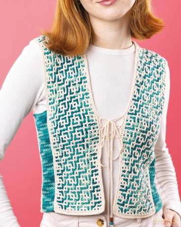 Interlocking Crochet: 50 reversible stitch patterns and five projects for the modern crocheter - Anamaria Babanica [KSIĄŻKA]