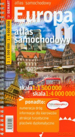 Atlas samochodowy EUROPA 1:1 500 000 SPIRALA