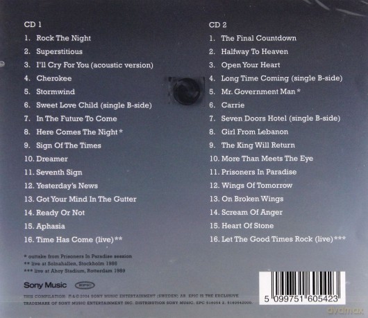Europe: Rock The Night - The Very Best Of Europe [2CD]